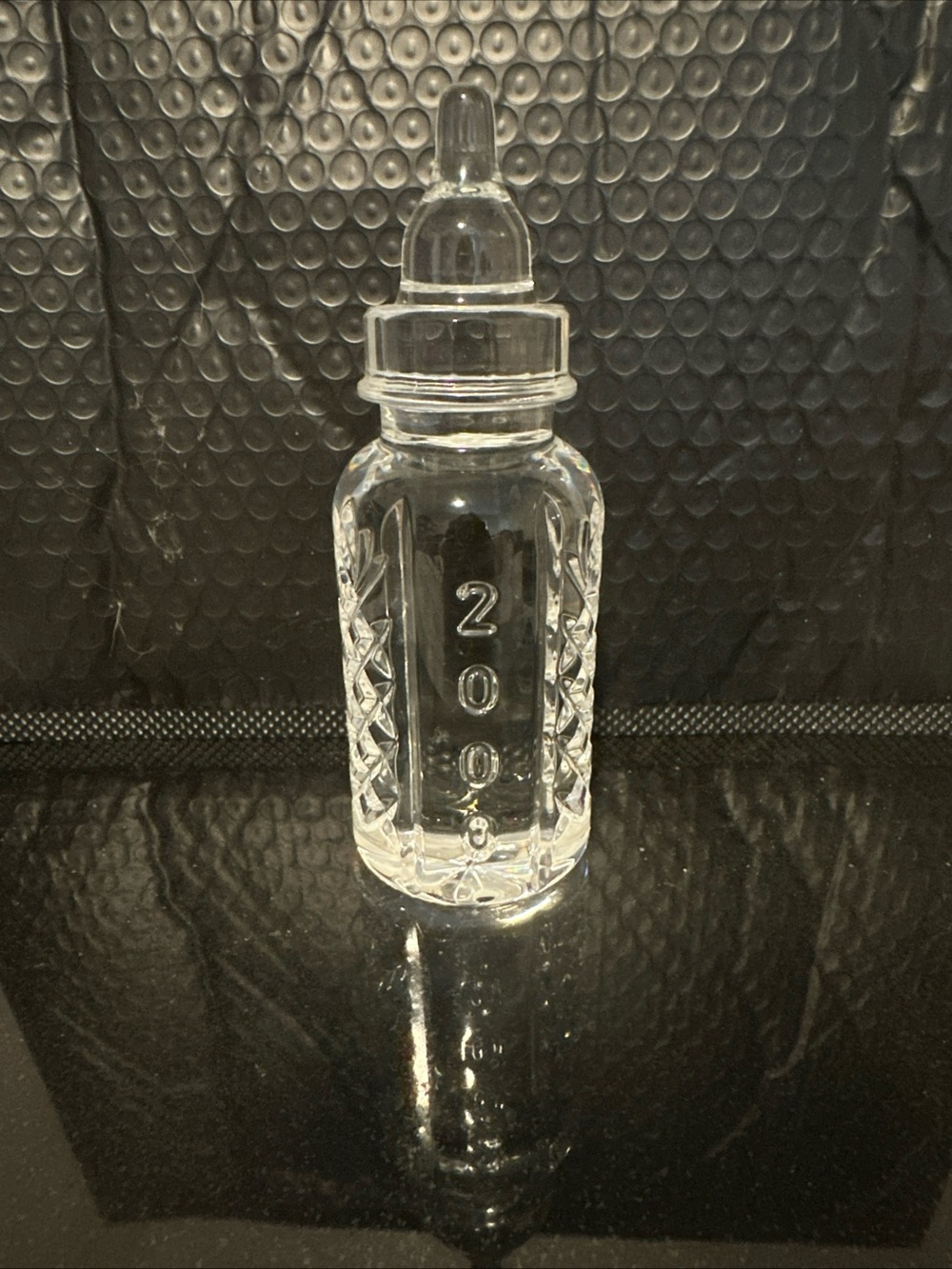 Waterford Millenium year 2000 crystal baby bottle new with sticker on